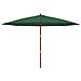 Ombrellone Da Giardino Con Palo In Legno Verde 400x273 Cm - Foto miniatura 3