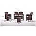 Set Salotto Da Esterno Eustachia, Salottino Outdoor, Set Da Balcone O Giardino, Composizione Soggiorno Per Esterni, Made In Italy, Marrone - Foto miniatura 3