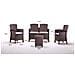 Set Salotto Da Esterno Eustachia, Salottino Outdoor, Set Da Balcone O Giardino, Composizione Soggiorno Per Esterni, Made In Italy, Marrone - Foto miniatura 9
