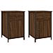 Comodini Rovere Marrone 2 Pz 40x42x60 Cm Legno Multistrato - Foto miniatura 2