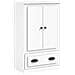 Credenza Bianca 60x35,5x103,5 Cm In Legno Multistrato - Foto miniatura 2