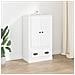 Credenza Bianca 60x35,5x103,5 Cm In Legno Multistrato - Foto miniatura 1