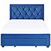 Letto Contenitore Velluto Blu 140 X 200 Cm Lievin - Foto miniatura 10