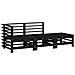 Set Salotto Da Giardino 3 Pz Nero In Legno Massello Di Pino - Foto miniatura 2