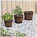 Set Secchi Per Fiori 3 Pz In Legno Massello Di Abete - Foto miniatura 1
