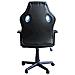 Poltrona Da Ufficio E Gaming Ergonomica In Pelle Nera E Tessuto Azzurro Stark - Foto miniatura 5