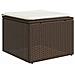 Set Divani Da Giardino 7 Pz Con Cuscini Marrone In Polyrattan - Foto miniatura 6