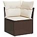 Set Divani Da Giardino 7 Pz Con Cuscini Marrone In Polyrattan - Foto miniatura 9