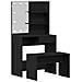 Set Tavolo da Trucco Rovere nero 74.5 x 40 x 141 cm - Foto miniatura 1