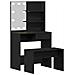 Set Tavolo da Trucco Rovere nero 74.5 x 40 x 141 cm - Foto miniatura 4