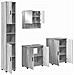 Set di mobili per il bagno 4 pcs Grigio sonoma 61 x 35 x 64 cm - Foto miniatura 1