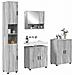 Set di mobili per il bagno 4 pcs Grigio sonoma 61 x 35 x 64 cm - Foto miniatura 3