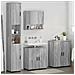 Set di mobili per il bagno 4 pcs Grigio sonoma 61 x 35 x 64 cm - Foto miniatura 4