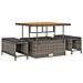 Set Divano da Giardino con cuscino 9 pcs Grigio Poly Rattan - Foto miniatura 4