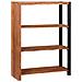 Libreria Marrone, Nero 80 x 30 x 110 cm - Foto miniatura 3
