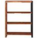 Libreria Marrone, Nero 80 x 30 x 110 cm - Foto miniatura 4