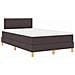 Letto a molle con materasso Marrone scuro 120 x 190 cm Tessuto - Foto miniatura 1