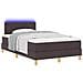 Letto a molle con materasso Marrone scuro 120 x 190 cm Tessuto - Foto miniatura 3