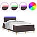 Letto a molle con materasso Marrone scuro 120 x 190 cm Tessuto - Foto miniatura 4
