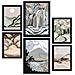 Set Di 6 Stampe Clift Frames In Sfondi Astratti, Dipinti Decorativi Estetici Per Il Tuo Soggiorno, Camera Da Letto, Casa A3 & A4 Cornice Nera - Foto miniatura 1