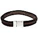 Bracciale Montana Con Tubo Argentato Ed Ecopelle Marrone - Foto miniatura 4