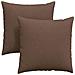 Cuscini da Divano 2 pcs Marrone 60 x 60 cm Tessuto - Foto miniatura 1