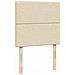 Struttura Letto Pouf con Materasso Crema 90x190 cm in Tessuto - Foto miniatura 9