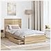 Letto con Contenitore con testiera Rovere Sonoma 90 x 200 cm - Foto miniatura 3