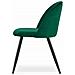 BELLO Sedia in velluto verde con gambe nere, set da 2 - Foto miniatura 3