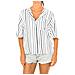 Blusa Da Donna A Maniche Corte Con Collo A Revers W4010021a - Foto miniatura 1