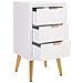 Comodino In Legno Bianco 39x36x72,5 - Foto miniatura 3