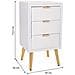 Comodino In Legno Bianco 39x36x72,5 - Foto miniatura 6