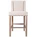 Sgabello Imbottito In Legno E Beige 48x58x67/104h - Foto miniatura 2