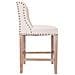 Sgabello Imbottito In Legno E Beige 48x58x67/104h - Foto miniatura 3