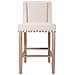 Sgabello Imbottito In Legno E Beige 48x58x67/104h - Foto miniatura 4