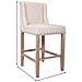 Sgabello Imbottito In Legno E Beige 48x58x67/104h - Foto miniatura 5