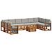 Set divani con cuscino 11 pcs Grigio Naturale e Chiaro - Foto miniatura 1