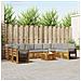 Set divani con cuscino 11 pcs Grigio Naturale e Chiaro - Foto miniatura 2