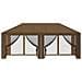 Copertura Gazebo con Pareti Laterali 6 x 3 m Tortora Poliestere - Foto miniatura 5