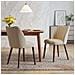 Set Di 2 Sedie Da Pranzo Rivestite In Tessuto 47x51.5x76.3 Marrone - Foto miniatura 5