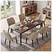 Set Di 2 Sedie Da Pranzo Rivestite In Tessuto 47x51.5x76.3 Marrone - Foto miniatura 7