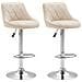 2X Sgabelli Design Lazio in Similpelle - Sedie Cucina Girevoli e Regolabili (83-104 cm) con Poggiapiedi I Sgabelli Bar Imbottiti (2 Pezzi) Crema - Foto miniatura 1