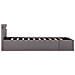 Letto Idraulico Contenitore Led Grigio Talpa Tessuto 90x200cm - Foto miniatura 4