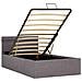 Letto Idraulico Contenitore Led Grigio Talpa Tessuto 90x200cm - Foto miniatura 5