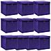 Scatole Portaoggetti con Coperchi 10pz Viola 32x32x32cm Tessuto - Foto miniatura 1