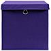 Scatole Portaoggetti con Coperchi 10pz Viola 32x32x32cm Tessuto - Foto miniatura 5