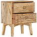Comodino 40x35x55 Cm In Legno Massello Di Mango - Foto miniatura 4