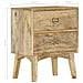 Comodino 40x35x55 Cm In Legno Massello Di Mango - Foto miniatura 7
