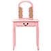 Tavolo Da Trucco Con Sgabello Rosa 65x36x128 Cm Paulownia E Mdf - Foto miniatura 7