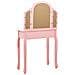 Tavolo Da Trucco Con Sgabello Rosa 65x36x128 Cm Paulownia E Mdf - Foto miniatura 9